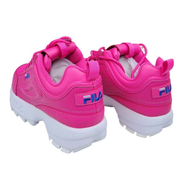 FILA Women's Disruptor II Premium Hot Pink White Sneakers 5XM00817-956 Size 7.5 - Picture 7 of 11